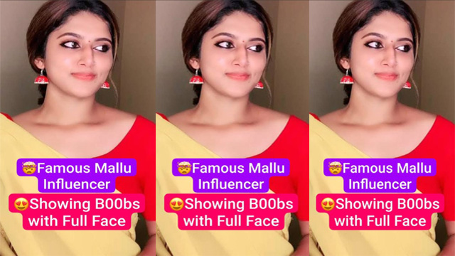 Famous Mallu Influencer Most Demanded – Premium Trending Showing – Boobs with Full Face
