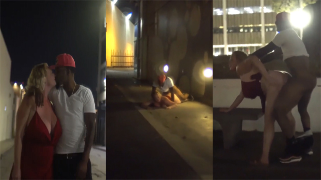 Blonde Milf Fucked in Public by Rizz – after Meeting Her at the Club