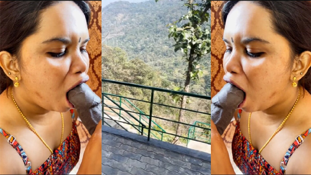 Mallu Aswathy Achu Aunty Blowjob Resort Balcony Harder Porn